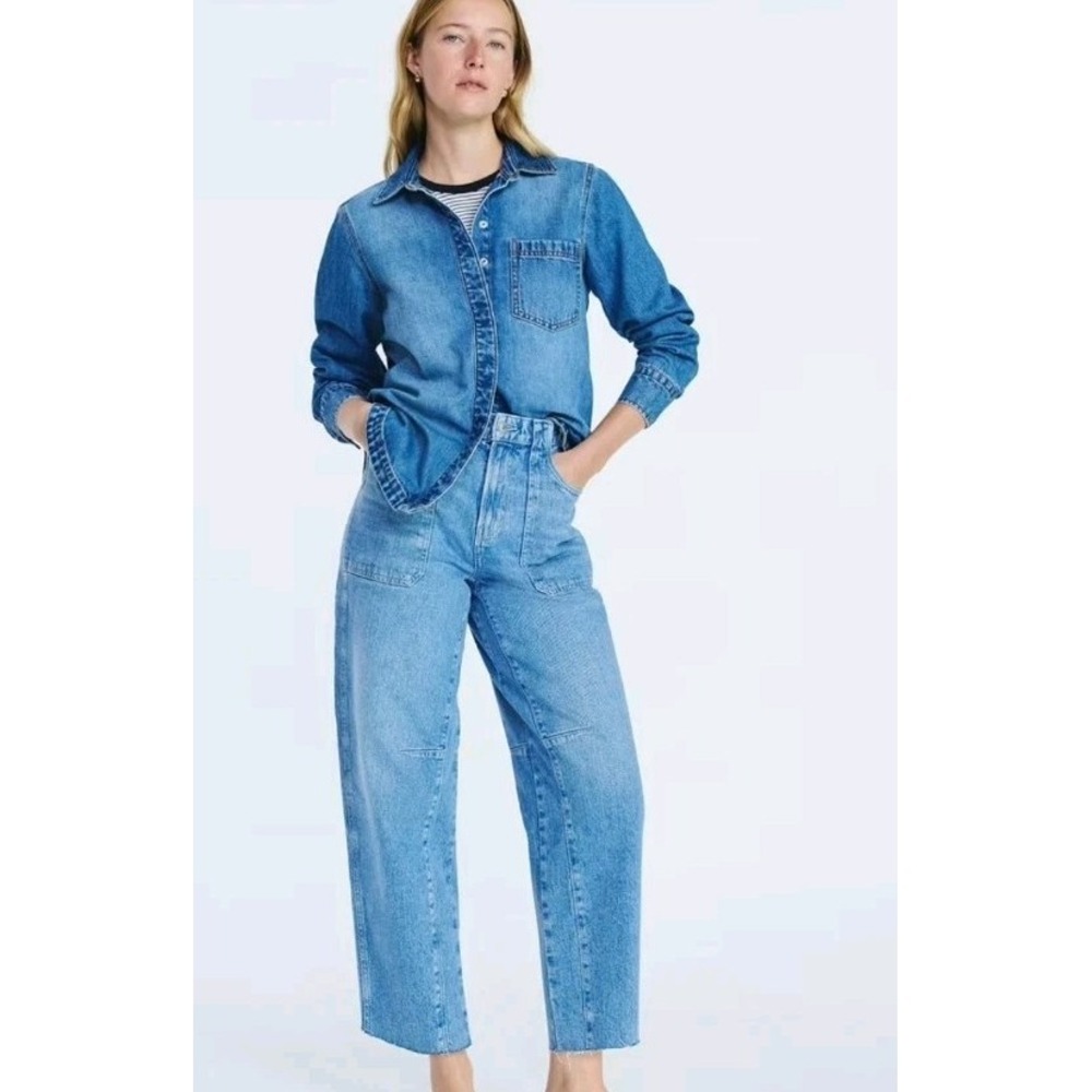 NWT Free Assembly Women's Cropped Carpenter Barrel Jeans 4